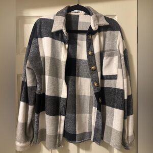 Plaid Black and White Women's Shackleton